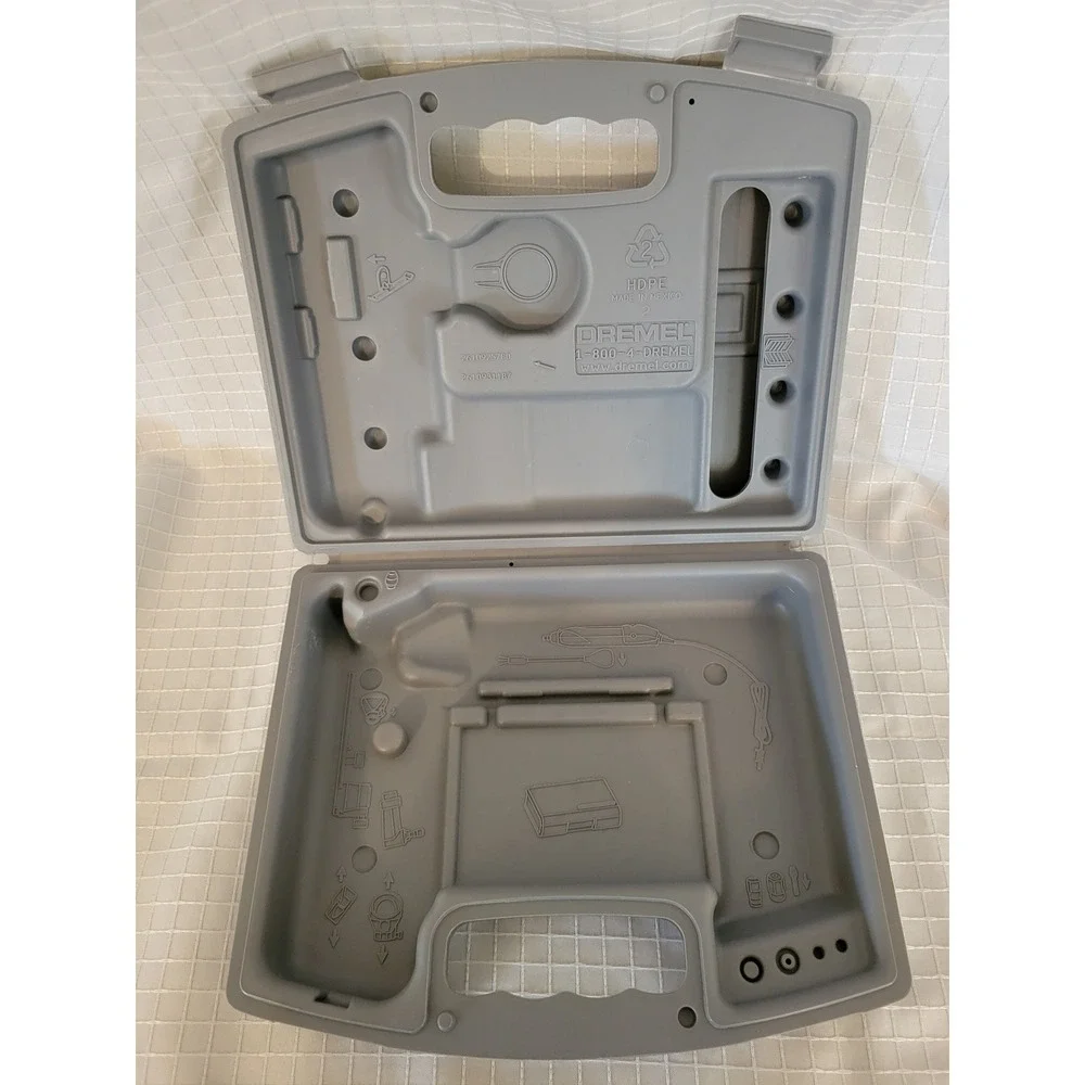 Dremel Rotary Tool Hard Carrying Case Gray Plastic Storage Box 11x8x3
